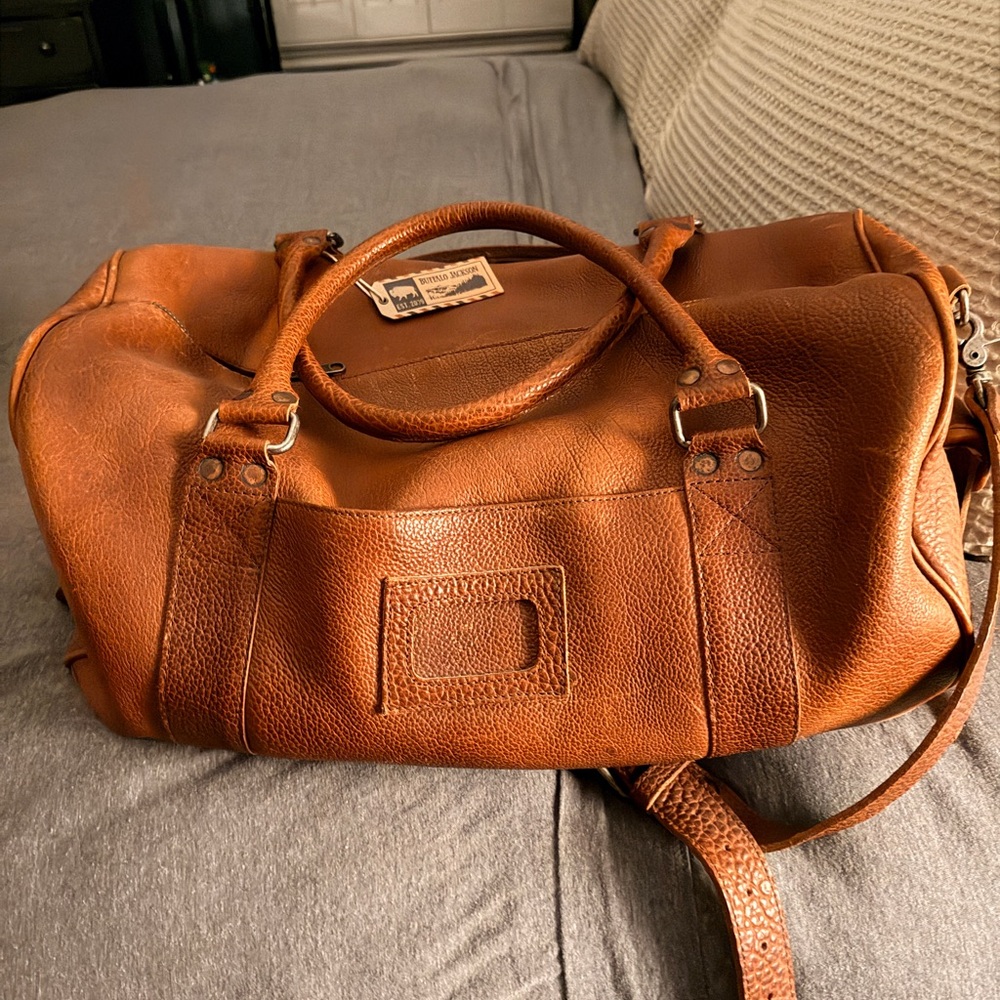 Buffalo Jackson Ryder Reserve Bison Leather Duffel Bag